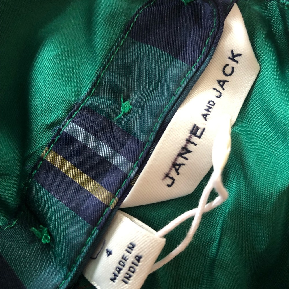 Janie and Jack Dressy Green plaid Dress size 4 Christmas - Picture 10 of 10